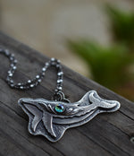 Pre-Order Whale Pendant - Choose Your Gemstone - 20" Chain Included