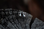 Black Cat Studs - Sterling Silver