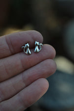 Black Cat Studs - Sterling Silver