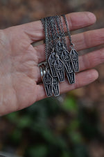 ONE Small Skeleton in Coffin Charm Necklace - Sterling Silver - Chain Included