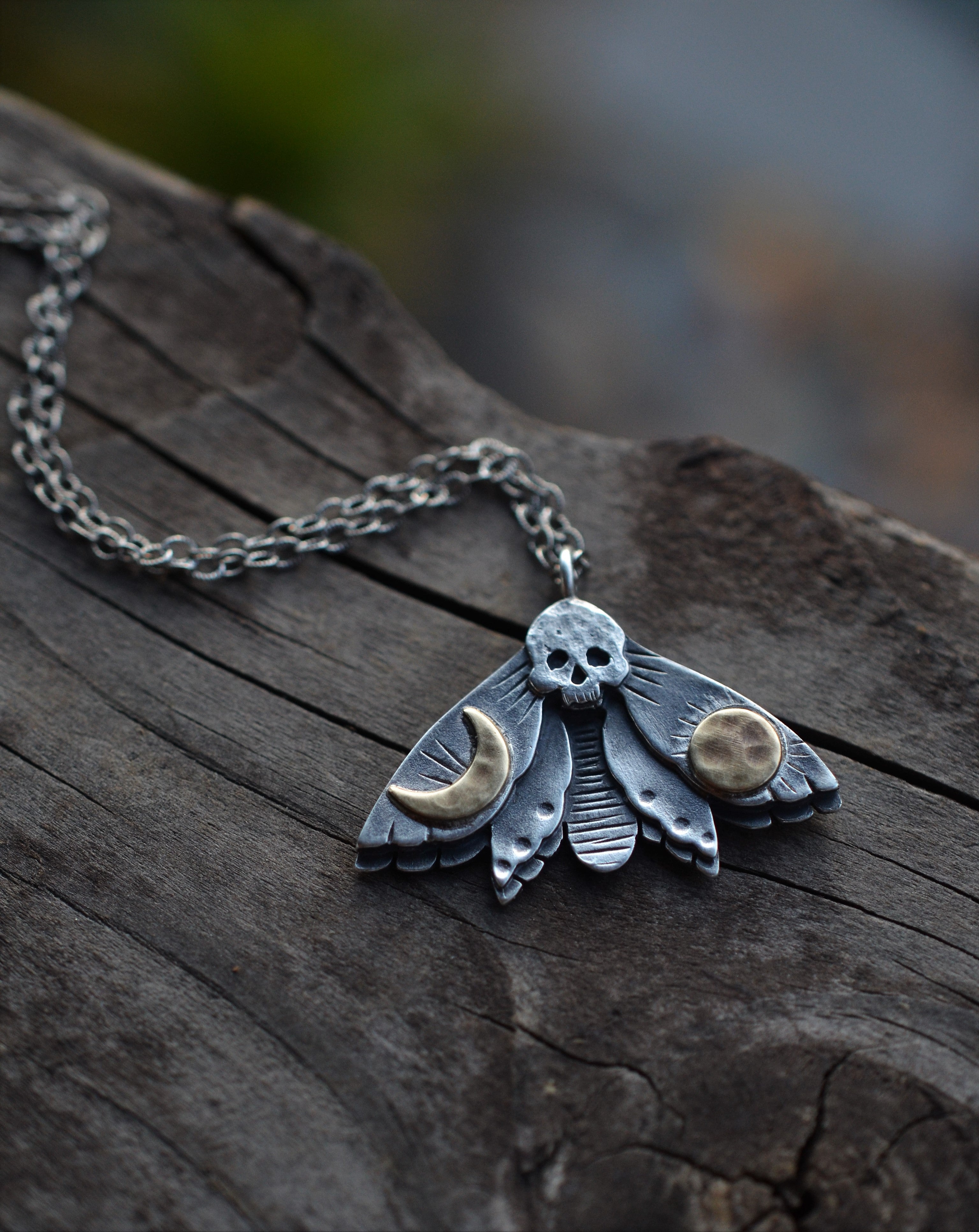 Sun/Moon Moth Charm - SOLD OUT