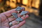 Pre-Order! Tattoo Style Mixed Metal Storm Cloud Necklace - 16" or 18" Chain Included