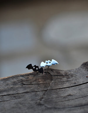 Cute Bat Studs - Sterling Silver