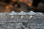 Pre-Order! Tattoo Style Mixed Metal Storm Cloud Necklace - 16" or 18" Chain Included