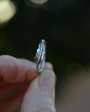 Feather Ring - Sterling Silver - SIZES 6-11!