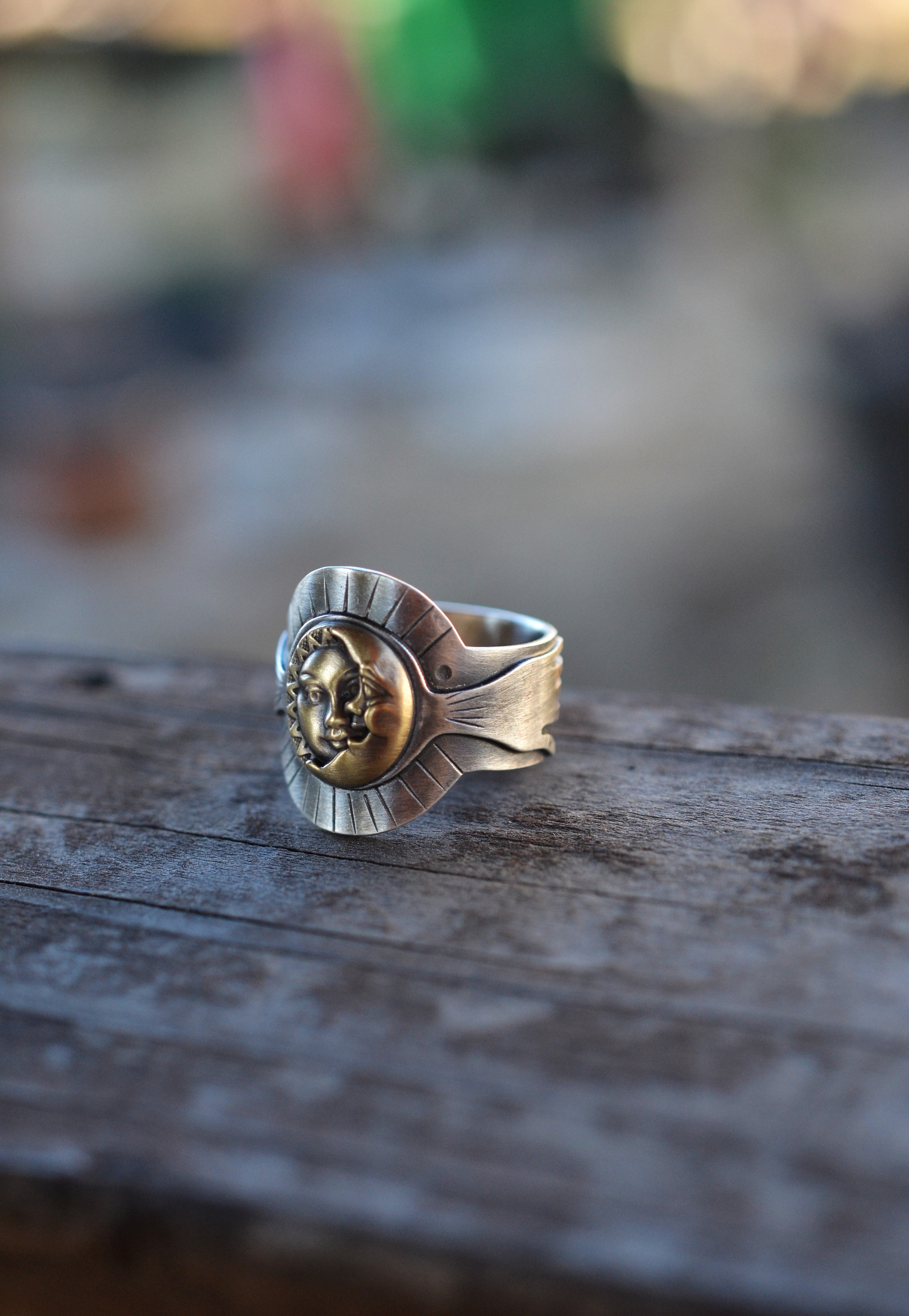 PRE-ORDER - Sun/Moon Cigar Style Ring - Made in Your Size!