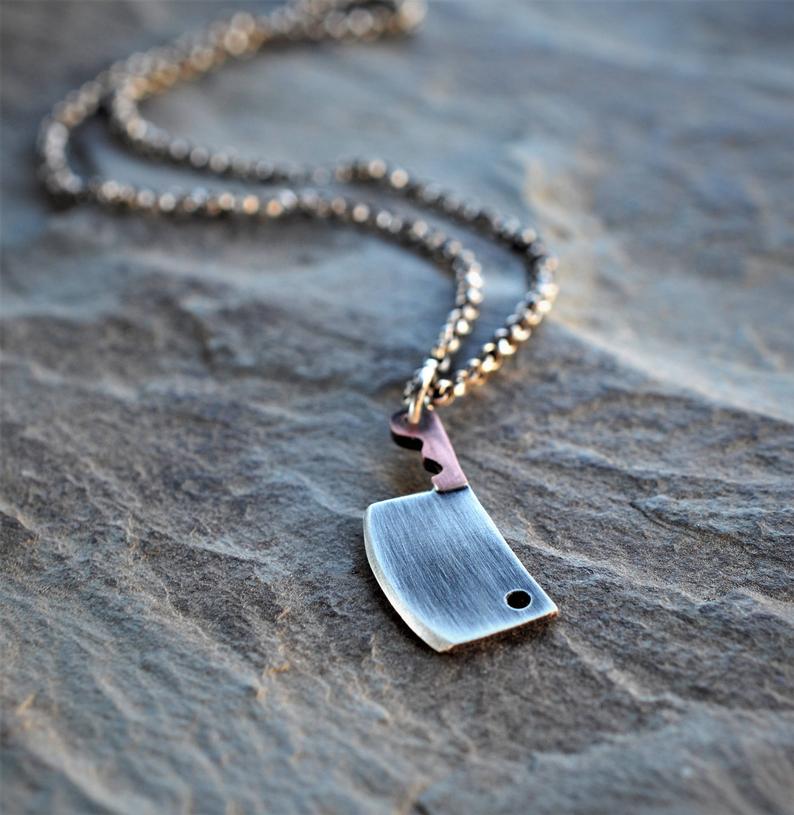 The GRANDE Butcher- Meat Cleaver Necklace - NO CHAIN