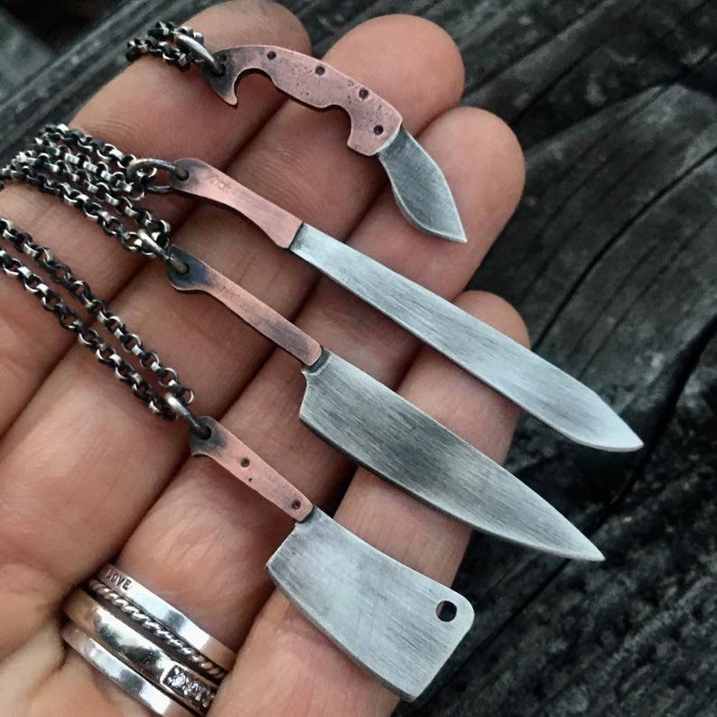 The Jagged Edge - Mini Hunting Knife Necklace - NO CHAIN
