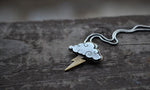 Pre-Order! Tattoo Style Mixed Metal Storm Cloud Necklace - 16" or 18" Chain Included